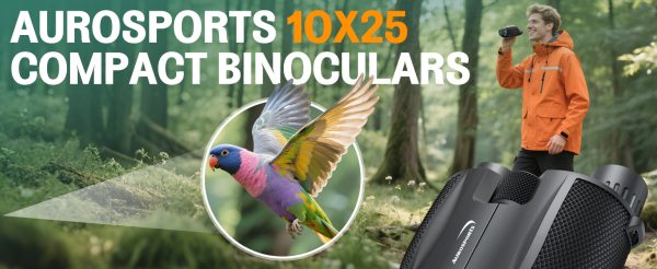 01-105.jpg Aurosports 10x25 Binoculars for Adults and Kids, Large View Compact Binoculars with Low Light Vision, Easy Focus Small Binoculars