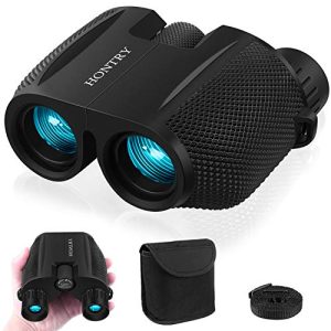 Hontry Binoculars for Adults and Kids, 10x25 Compact Binoculars for Bird Watching, Theater and Concerts, Hunting and Sport