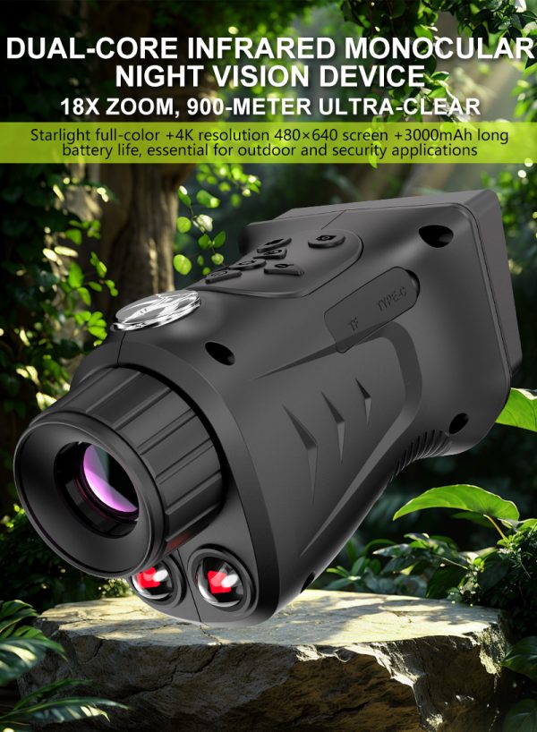 NV380 Night Vision Monocular Infrared HD Camera Video Recorder Portable Long Range Telescope