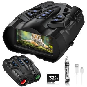 4K Night Vision Goggles for Adults,16X Zoom Night Vision Binoculars with 1000FT Infrared Range,5000mAh Rechargeable Battery