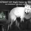 DIY Night Vision Scope,Quick Installation Barrle,5" Display Screen with 5w 850nm IR(Infrared Illuminator),View 218YARD