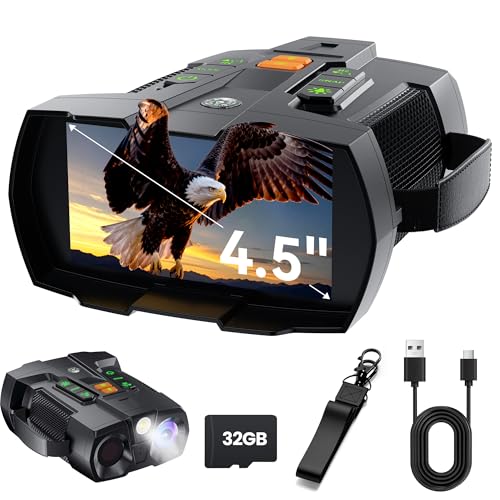 01-32.jpg 4K Night Vision Goggles for Adults: 4.5" HD Large Screen Digital Night Vision Device with 5000mAh Battery - Outdoor Hunting