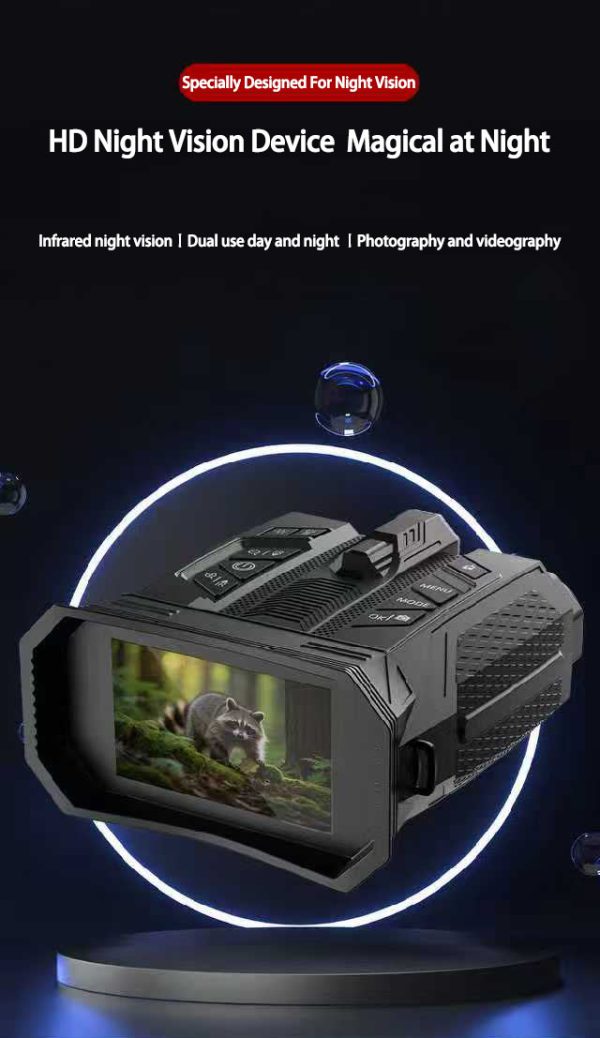 01-38.jpg 4K Video Night Vision Camera Digital Binoculars 4" Screen 16X Zoom with 300m Laser Ranging Remote Control, Wi-Fi E-compass