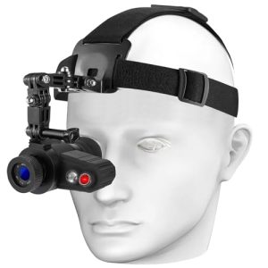 Head-Mounted Night Vision Monocular Goggles with Elastic Head Strap, Default 7X Magnification, NVG Equipment