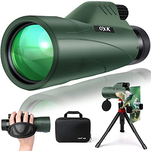 01-43.jpg 12x56 High Power Monocular Telescope | Tripod Travel Bag with Smartphone Adapter | Bird Watching Hunting Hiking Camping