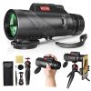 80x100 Smartphone Monocular - High Power High Definition Monocular with Tripod and Adapter, Low Light Vision for Adults