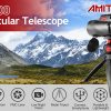 80x100 Smartphone Monocular - High Power High Definition Monocular with Tripod and Adapter, Low Light Vision for Adults