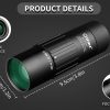 01-50.jpg 8x25 Monocular Telescope, Mini Pocket Small Portable Handheld Lightweight ED Glass Wide Angle View Waterproof Single Len