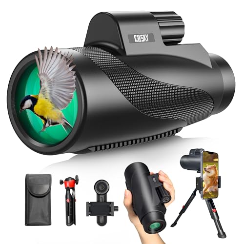 Gosky 15x52 High Definition Monocular Telescope, Adult Monocular Telescope with Tripod, Monocular Telescope with BAK4