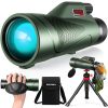 01-61.jpg 12x60 High Definition Monocular Telescope with Smartphone Adapter Tripod and Carrying Case, Large Night Vision Monocular