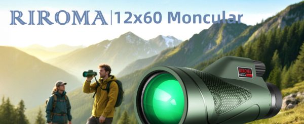 01-62.jpg 12x60 High Definition Monocular Telescope with Smartphone Adapter Tripod and Carrying Case, Large Night Vision Monocular