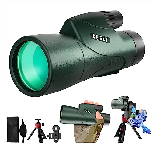 01-75.jpg Gosky 12x55 High Definition Monocular with BAK4 Prism and FMC Lens, Lightweight, with Smartphone Adapter - For Bird Watching