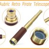 01-78.jpg Pirate Monocular Telescope for Kids and Adults, Handheld Foldable Brass Telescope 25x30 Zoomable Portable