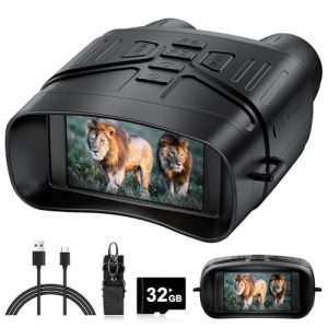 Night Vision Goggles - 4K Night Vision Binoculars with 5000mAh Rechargeable Battery, 32GB TF Card can Save Photo and Video