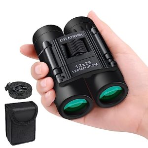 12X25 Mini Pocket Binoculars for Adults Kids, Small Compact Binoculars for Bird Watching, Concert