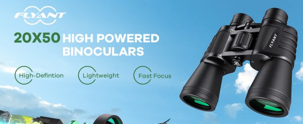 20x50 High Powered Binoculars for Adults, Waterproof Compact Binoculars with Low Light Vision for Bird Watching Hunting