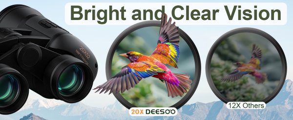20x52 Binoculars for Adults High Powered - HD Large View Binoculars with Low Light Vision - Professional Binocular for Bird