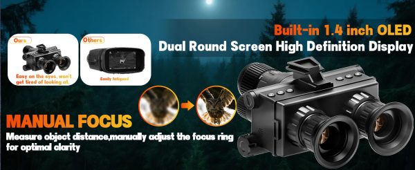 02-1.jpg 4K Night Vision Helmet Mounted Binoculars with 8X Magnification& 1970ft Range, 1.4-inch Dual-Circle Screens, Photo & Video