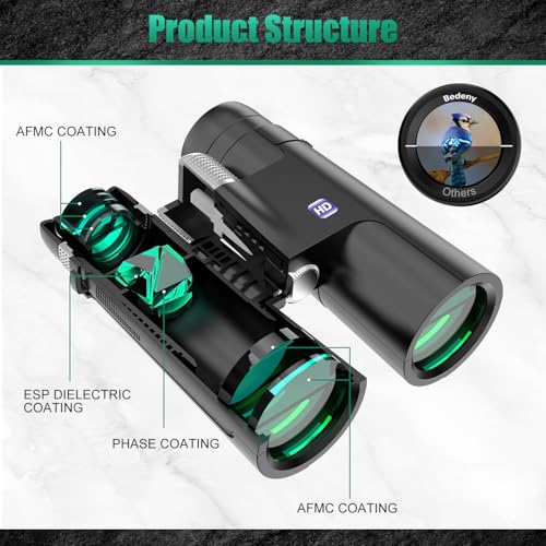 18X50 High Powered Binoculars for Adults with Upgraded Phone Adapter, Tripod and Tripod Adapter,Waterproof Compact Binoculars