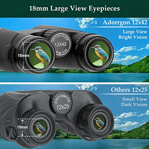 02-104.jpg Adorrgon 12x42 HD Binoculars for Adults High Powered with Phone Adapter, Tripod and Tripod Adapter - Large View Binocular