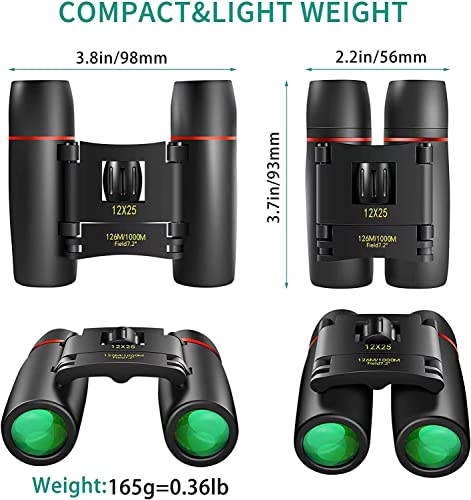 02-106.jpg POLDR 12X25 Small Pocket Binoculars Compact Adults,Mini Kids Binoculars Boys for Bird Watching,Concert