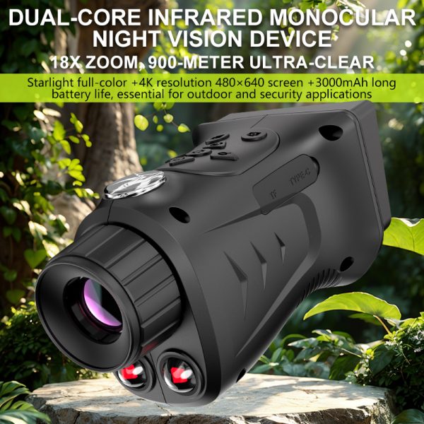 NV380 Night Vision Monocular Infrared HD Camera Video Recorder Portable Long Range Telescope