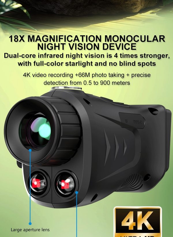 NV380 Night Vision Monocular Infrared HD Camera Video Recorder Portable Long Range Telescope