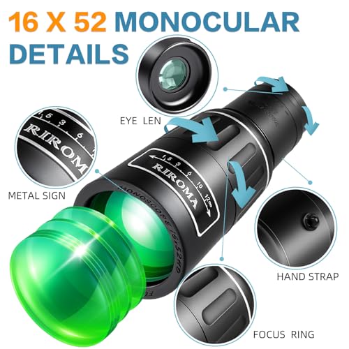 02-56.jpg 16X52 high-definition monocular, high-power compact monocular for adults and children, high-definition monocular, suitable