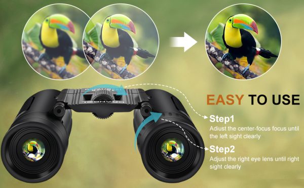 12X25 Mini Pocket Binoculars for Adults Kids, Small Compact Binoculars for Bird Watching, Concert