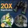 20x52 Binoculars for Adults High Powered - HD Large View Binoculars with Low Light Vision - Professional Binocular for Bird