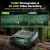 Night Vision Goggles, 112 MP 4K Night Vision Binoculars for Adults, 12X Zoom & 5000mAh Battery, 64GB Card Included, Infr
