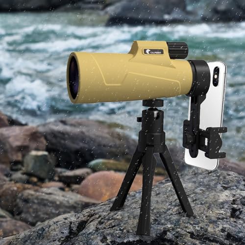 03-50.jpg 12x50 Adult Monocular - Compact Zoom High Definition Monocular with Smartphone Adapter and Tripod - BAK 4&FMC Lens Water