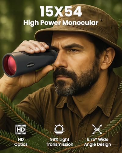 03-58.jpg 15X54 Adult Monocular Telescope High Power – Waterproof, BAK4 Prism, FMC Lens, Compact Scope for Bird Watching, Hunting
