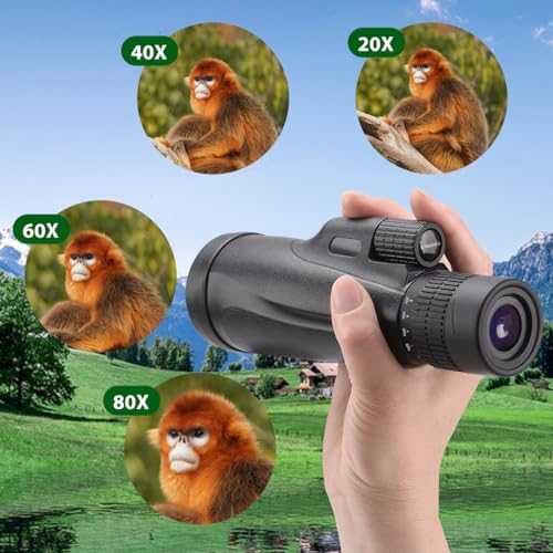 03-62.jpg Monoculars 80 x 100 High Power Monoculars Monoculars with Tripod for Adults Suitable for Bird Watching Large Field Monocular