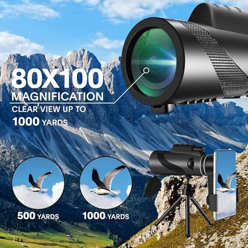 03-68.jpg monocular 80x100 high power monocular high definition for adults high power smartphone adapter telescope hunting wildlife