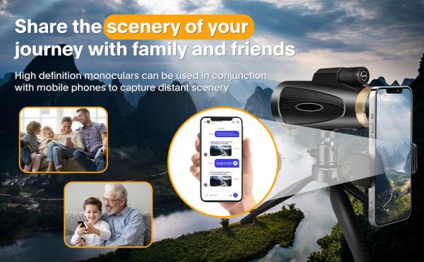 03-73.jpg Monocular telescope 80x100 high definition monocular telescope for adults, with tripod and mobile phone adapter, monocular