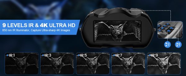04-10.jpg Night Vision Goggles, 4K Binoculars with Camera, 3.5" HD Display and 32GB TF Card, 9 Gear Night Vision, 10X Digital Zoom