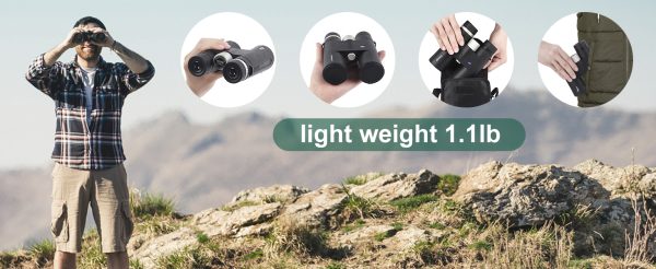 18X50 High Powered Binoculars for Adults with Upgraded Phone Adapter, Tripod and Tripod Adapter,Waterproof Compact Binoculars