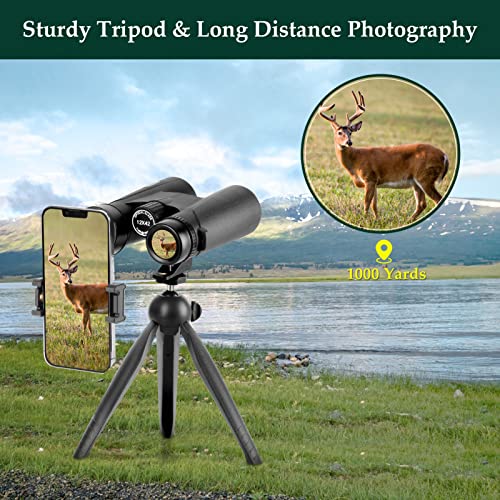 04-103.jpg Adorrgon 12x42 HD Binoculars for Adults High Powered with Phone Adapter, Tripod and Tripod Adapter - Large View Binocular