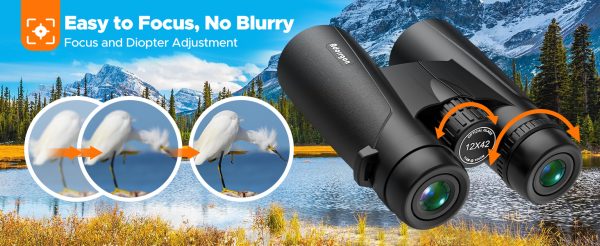 04-104.jpg Adorrgon 12x42 HD Binoculars for Adults High Powered with Phone Adapter, Tripod and Tripod Adapter - Large View Binocular