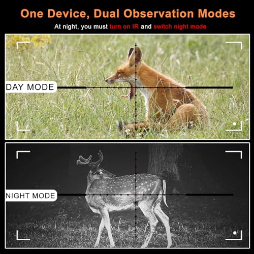 DIY Night Vision Scope,Quick Installation Barrle,5" Display Screen with 5w 850nm IR(Infrared Illuminator),View 218YARD