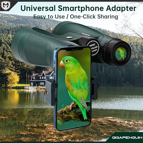 15x52 HD Binoculars for Adults High Powered with Upgraded Phone Adapter - Large View Binoculars with Clear Low Light Vision