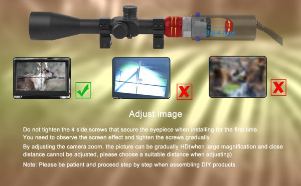 DIY Night Vision Scope,Quick Installation Barrle,5" Display Screen with 5w 850nm IR(Infrared Illuminator),View 218YARD
