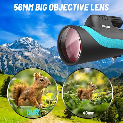 16x56 UHD monocular telescope, adult monocular telescope, high power, monocular telescope for stargazing, with BAK-4