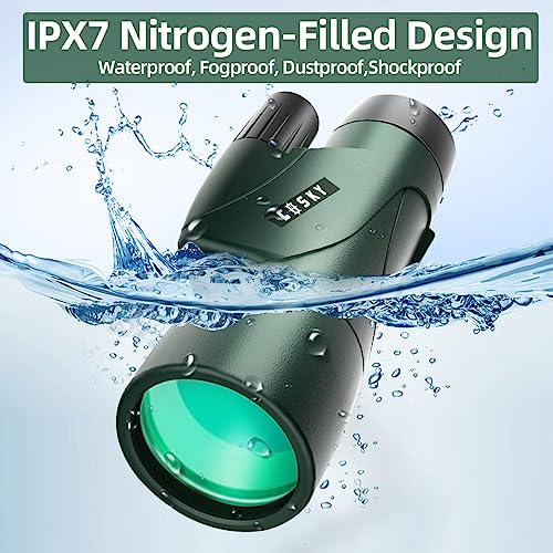 05-68.jpg Gosky 12x55 High Definition Monocular with BAK4 Prism and FMC Lens, Lightweight, with Smartphone Adapter - For Bird Watching