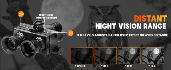 06-1.jpg 4K Night Vision Helmet Mounted Binoculars with 8X Magnification& 1970ft Range, 1.4-inch Dual-Circle Screens, Photo & Video