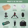 06-39.jpg 12x56 High Power Monocular Telescope | Tripod Travel Bag with Smartphone Adapter | Bird Watching Hunting Hiking Camping