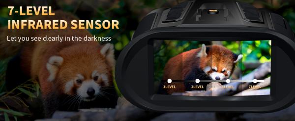 Night Vision Goggles- 4K Night Vision Binoculars for Adults with WiFi, 64GB TF Card in Night Vision,7X IR & 16X Zoom