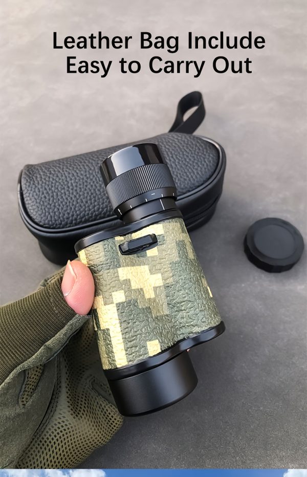 06-69.jpg 8x30 Mini Portable Monocular Telescope, High-Power HD Wide Viewing Outdoor Observation Metal Telescope, Eyepiece Focusing, FMC Optical Lens, HD Camouflage Monocular Telescope
