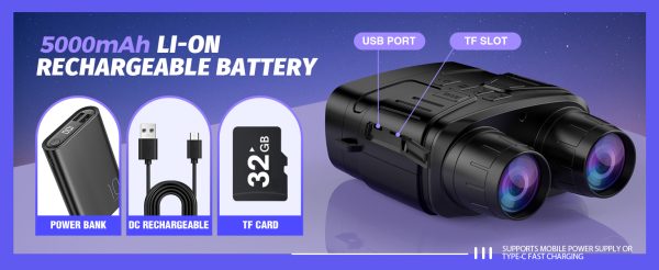 06-8.jpg Night Vision Goggles - 4K Night Vision Binoculars with 5000mAh Rechargeable Battery, 32GB TF Card can Save Photo and Video